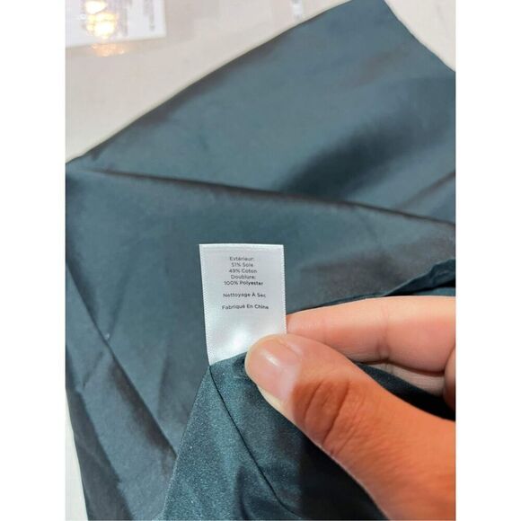 NWT Talbots Teal Silk Gazar pencil straight skirt Size 4 Side Zip Luster new 119 - Picture 4 of 9